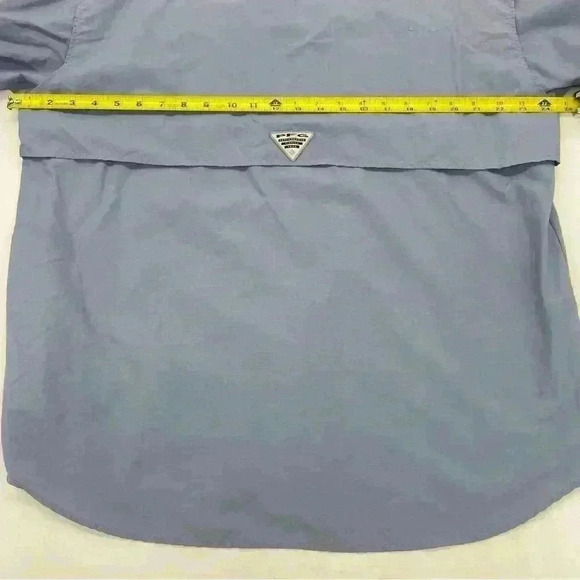 Columbia PFG Men’s Fishing Button Down Shirt With Omni-Shade Blue Size Medium - Picture 8 of 10